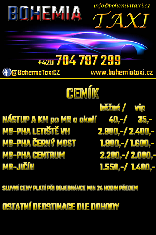 ceník bohemia taxi